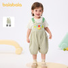 巴拉巴拉宝宝短袖套装男童背带裤两件套2025新款可爱 商品缩略图0