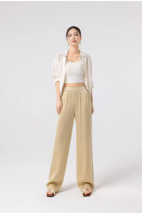 女装25春夏新品莱赛尔棉直筒裤2235-S2100