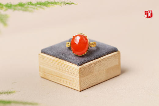 南红戒指【瑜璟】，925银镶 商品图2