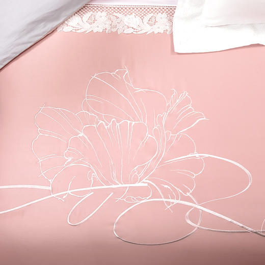 多喜爱 100S云锦缎四件套·花知梦 【100支缎纹匹马棉】【精美刺绣 】【礼盒包装】【宽边工艺】【专利床单】 柔润丝光  A类标准 商品图2