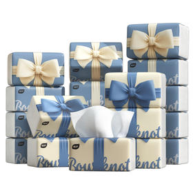 植护蝴蝶结气垫柔纸巾100抽18包1箱