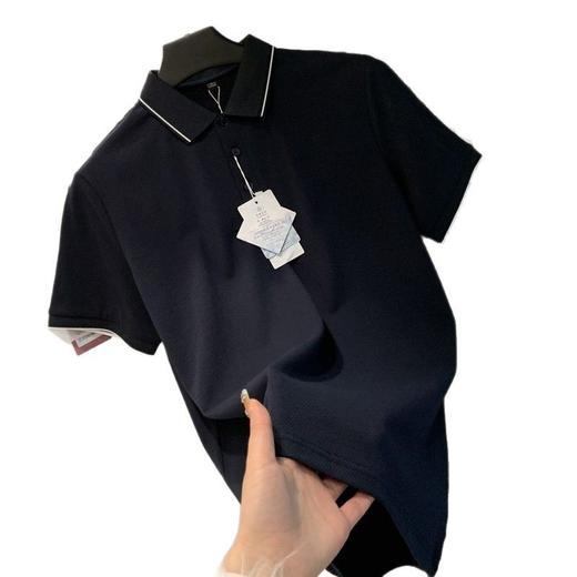 设计师线!7A级抗菌！桑禅丝+莱赛尔混纺！珠地网眼短袖针织POLO衫男款！ 商品图4