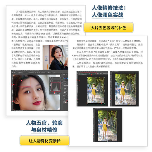 人像摄影后期核心技法 人像摄影书后期精修调色技巧教程照片处理摄影后期人像修图PS教程书 商品图2