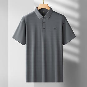 【冰丝无痕】【DDS】大依优型大码男装短袖POLO衫透气加肥加大大号半袖体恤上衣男士胖子