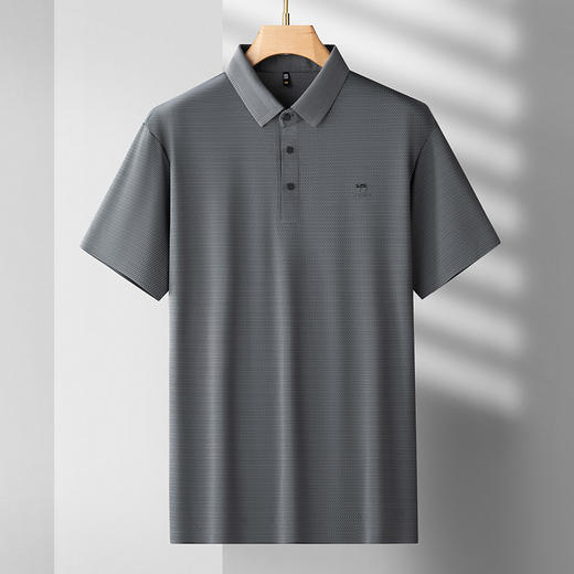 【冰丝无痕】【DDS】大依优型大码男装短袖POLO衫透气加肥加大大号半袖体恤上衣男士胖子 商品图0