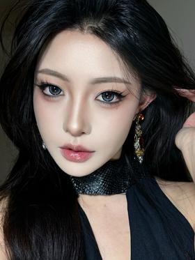 woolilens半年抛 满钻鸽子蛋/重返千禧年 蓝/黑 14.5mm 非离子