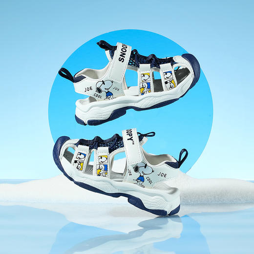 SNOOPY史努比童鞋儿童凉鞋男女童防滑夏季运动凉鞋沙滩鞋镂空软底轻便26-37 商品图4