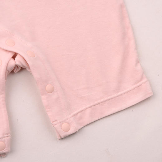 棉果果夏季女童舒适柔软哈衣爬服防蚊5A抗菌莫代尔偏襟连体衣M221720425208 商品图3