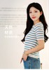 现货 臣禾	天丝铜氨丝条纹T恤 圆领短袖上衣	JZ251090475 商品缩略图0