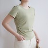 【两件减10元】林小眠·法式超模T恤丨带胸垫T恤，遮肉显腰细腿长，免穿内衣超自由，方领、圆领，各五色可选，S-XL 商品缩略图10
