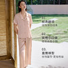 小爱心刺绣】真丝睡衣女100%桑蚕丝简约短袖衣裤套家居服金三塔   YSFAA405-22 商品缩略图2