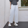 玳莎九分香蕉裤女2025年夏季新款白色简约通勤百搭显高显瘦休闲裤  FB36308 商品缩略图0