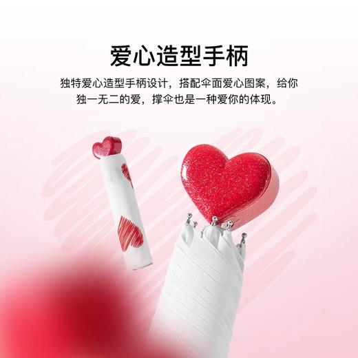 FULTON富尔顿 英国进口Minilite-2 UV Falling Hearts 坠落的心三折伞 WFNM2205 商品图2