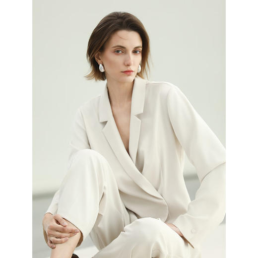 COCOBELLA[防晒UPF50+]凉感休闲裤女25夏奢感捏褶长裤PA0031 商品图1