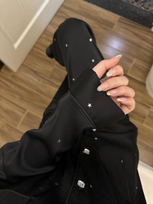 高级感星星冰丝睡衣春夏缎面家居服套装遛弯睡衣 商品图6