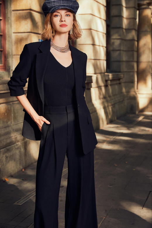 设计师系列高腰阔腿裤 商品图2