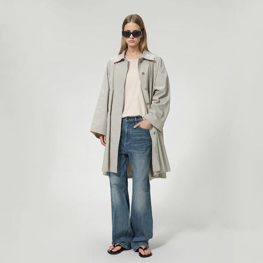 ROMI STUDIO“张弛有度”轻量化100%高密棉肌理感风衣外套 431W5016 商品图0