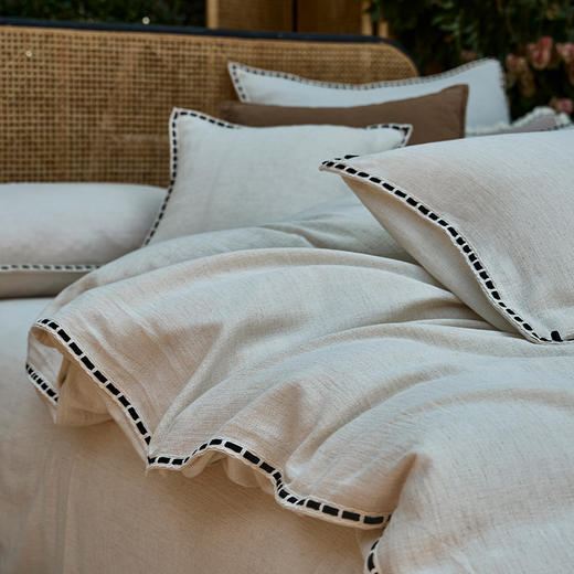 【宠粉派对】洁丽雅棉麻四件套拉链款被套枕套被罩印花床单床上用品 商品图2