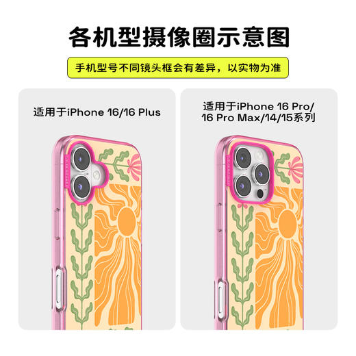 【绿洲物语】太阳秘境 POPCASE手机壳 MagSafe Popcase磁吸款 黄色 植物花卉 拼贴 图腾 iPhone16/15/14 商品图4
