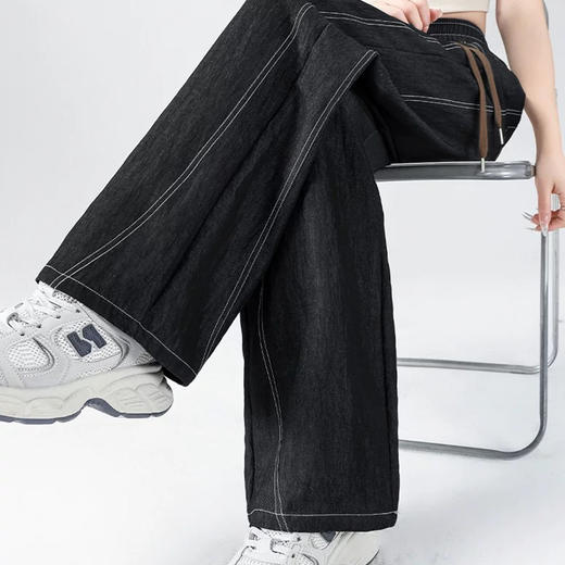 馥迦春夏仿牛仔假门襟阔腿裤 商品图2