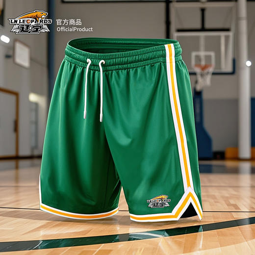 【官方正版】辽宁飞豹男篮 | 墨绿运动短裤速干吸汗舒适球裤 商品图0
