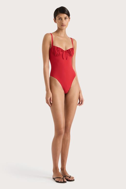 Faithfull The Brand - Dinard One Piece - Red - 女装 - 连体泳衣 - 红色 商品图2