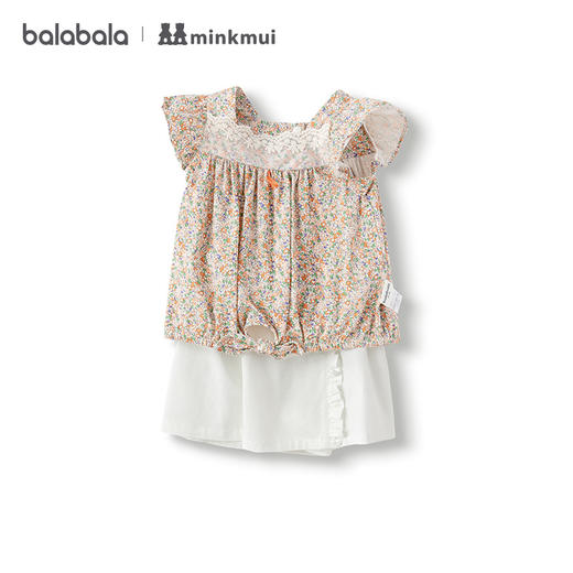 【minknui联名】巴拉巴拉女童夏装2025新款短袖套装甜美 商品图4