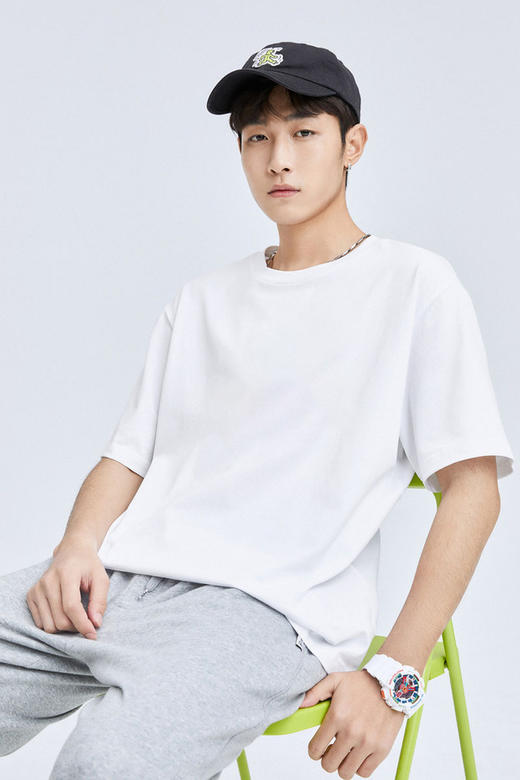 230g重磅棉 情侣纯棉印花T恤 舒适透气、柔软亲肤、多色可选FS-39 商品图4