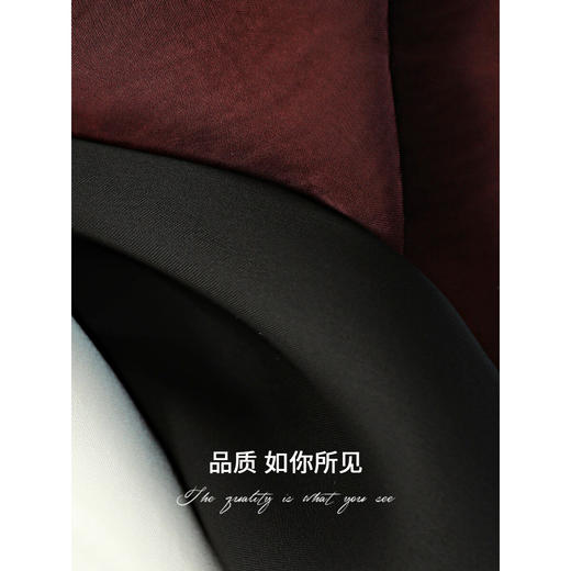 COCOBELLA静奢风丝光缎面黑色休闲裤女夏宽松阔腿裤PA3073-2 商品图4