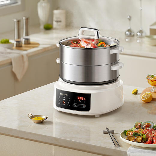 小熊/Bear 多功能电蒸锅 DZG-E45L6-P01 米白色 电子式 蒸笼 商品图5