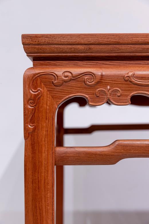 红桥红  家具严选  缅甸花梨(大果紫檀）  【91 螭龙纹 方桌 满水波两拼】 商品图4