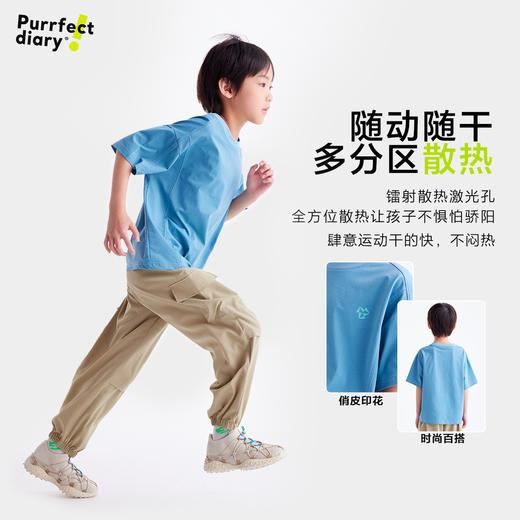 【椰子油】【咕噜日记】童装儿童防晒T恤25夏季男女童凉感轻量短袖PXT2511 商品图3