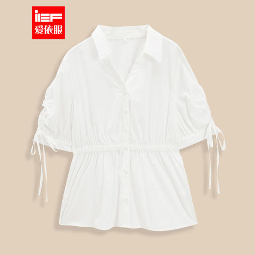 IEF/爱依服2025上衣春夏 韩版时尚通勤气质五分袖设计百搭衬衫N0106-X5- 商品图0