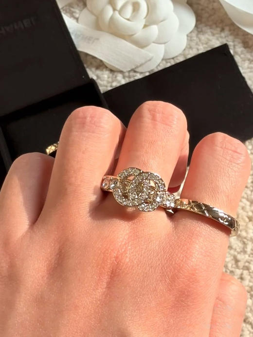 THS-无 香家  三合一戒指 素圈+双C钻饰戒指 3合一戒指 2款 CU1287 商品图2