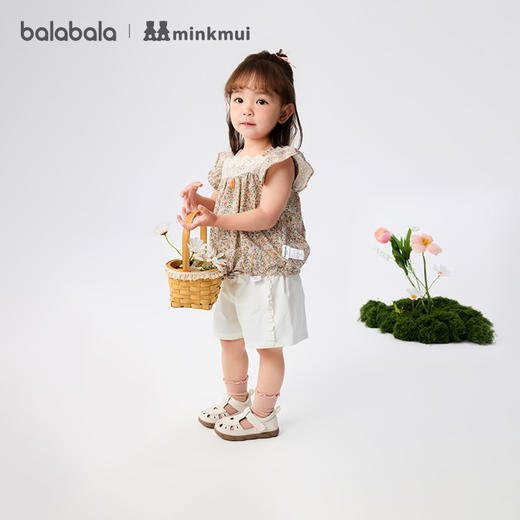【minknui联名】巴拉巴拉女童夏装2025新款短袖套装甜美 商品图3