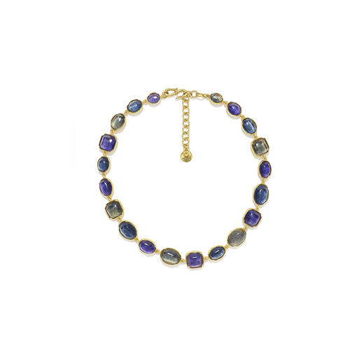 北京仓｜Goossens Parise-Cabochons-蓝色 水晶 项链［法国设计师］ 商品图0