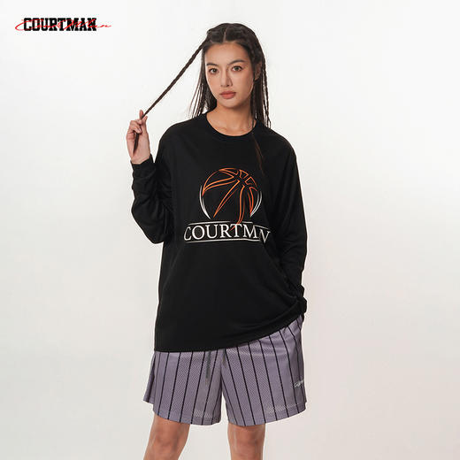 COURTMAN野球帝 运动休闲T恤潮夏男女同款美式投篮服篮球短袖宽松 商品图2