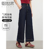 【专属特价】熙世界丹宁蓝阔腿牛仔裤女春秋2025新款宽松高腰显瘦九分直筒裤子 商品缩略图0