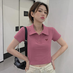 【亲肤柔软，超级显瘦！】纯棉短袖T恤 女夏季新款韩版 刺绣甜美洋气 减龄显瘦T桖上衣-QQ