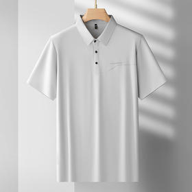 【冰丝无痕】【DDS】大依优型大码男装短袖POLO衫透气加肥加大大号半袖体恤上衣男士胖子