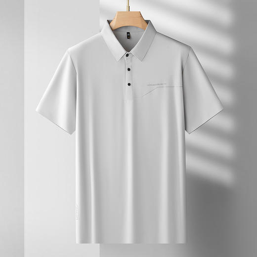 【冰丝无痕】【DDS】大依优型大码男装短袖POLO衫透气加肥加大大号半袖体恤上衣男士胖子 商品图0