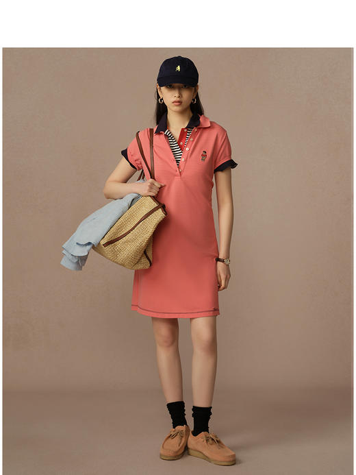 Teenie Weenie小熊卡通连衣裙女夏季女中长裙TTOM256505N 商品图2