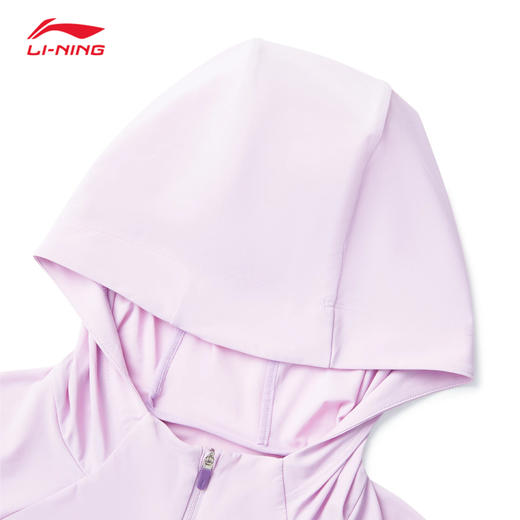 李宁针织风衣女子25春夏新款简约百搭户外休闲连帽运动外套AFDV286-5 DS 商品图2