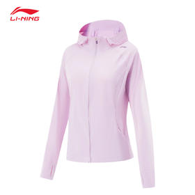 李宁针织风衣女子25春夏新款简约百搭户外休闲连帽运动外套AFDV286-5 DS