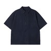 252129夏季高级感新款潮牌纯色牛仔口袋短袖衬衫经典百搭简约休闲衬衣 商品缩略图1