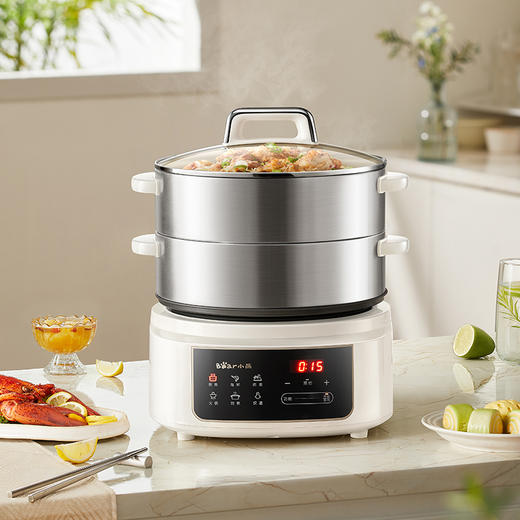 小熊/Bear 多功能电蒸锅 DZG-E45L6-P01 米白色 电子式 蒸笼 商品图2