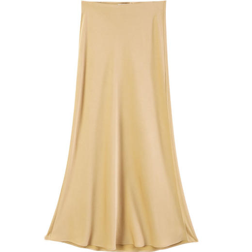 玳莎醋酸缎面半身裙女2025年夏季新款垂顺显瘦松紧腰中长款鱼尾裙  FB34301 商品图4