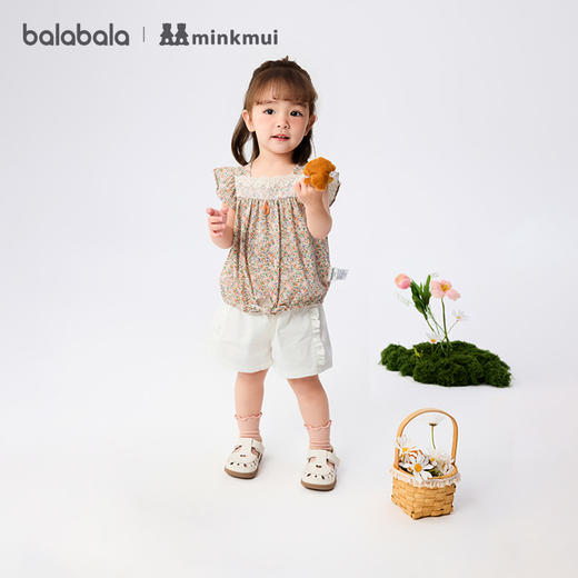 【minknui联名】巴拉巴拉女童夏装2025新款短袖套装甜美 商品图0