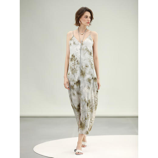 COCOBELLA[空濛烟雨]新中式优雅连衣裙奢华国风吊带裙FR0070 商品图1