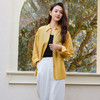 玳莎宽松天丝衬衫女士2025年夏季新款纯色轻薄休闲慵懒风落肩上衣  FB31301 商品缩略图1
